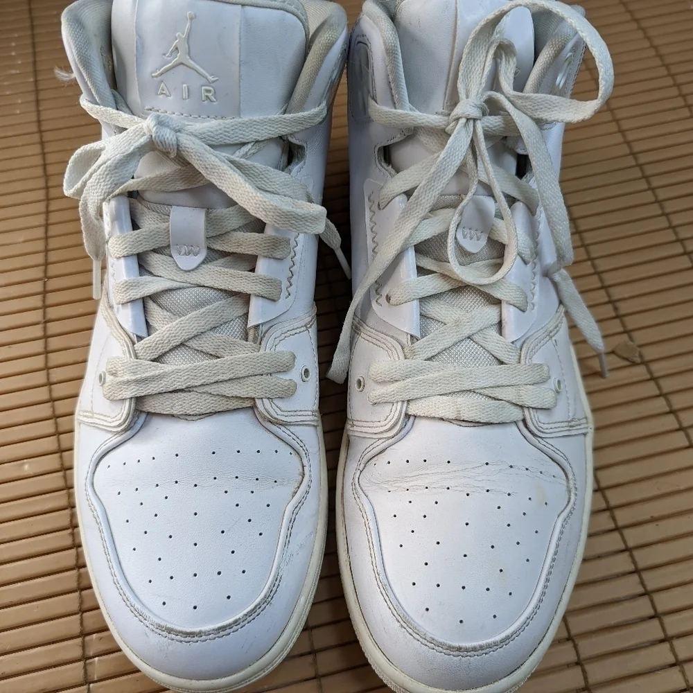 Nike Air Jordan 1 Flight 2 Hi Top White 555798-120 Size 10.5 A22pm